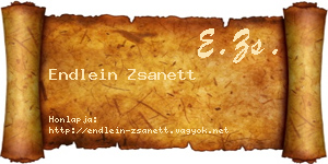 Endlein Zsanett névjegykártya